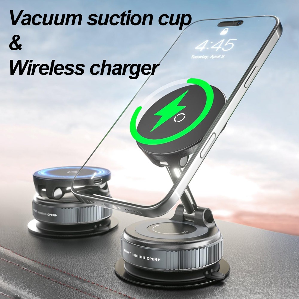 Wireless Car Charger Mount Fast Charging - Support de téléphone avec chargeur sans