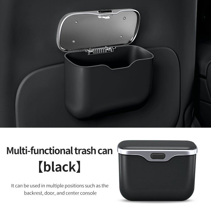 Waterproof Car Trash Can With Lid - Poubelle de voiture avec couvercle créatif,