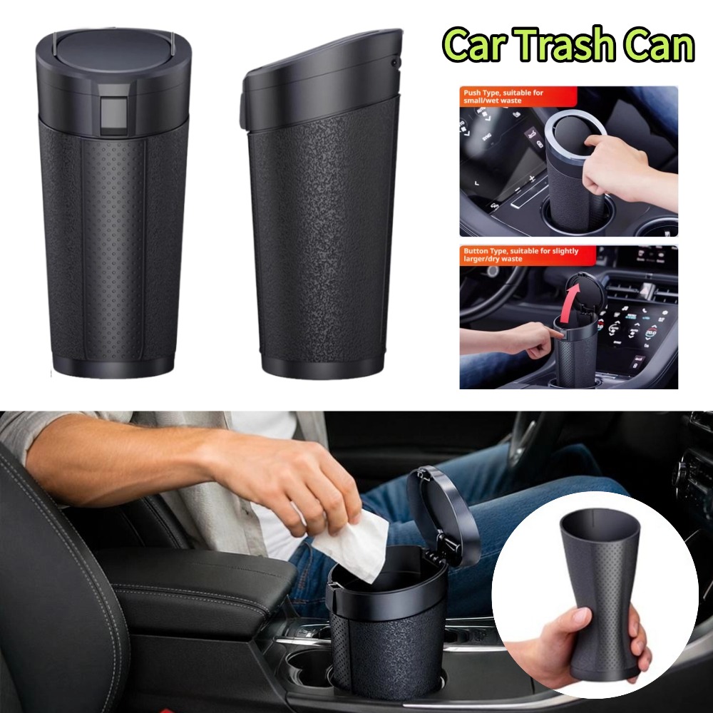Waterproof Car Trash Can With Lid - Poubelle de voiture portable avec couvercle