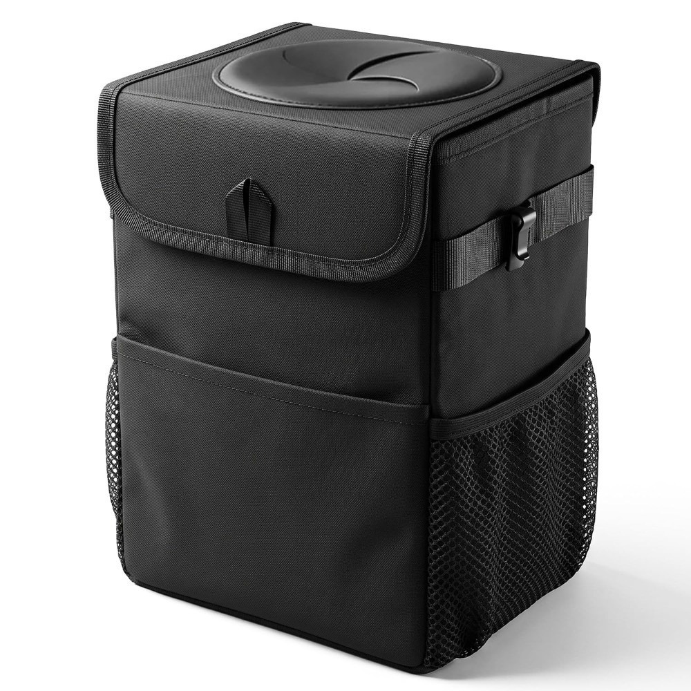 Waterproof Car Trash Can With Lid - Poubelle de voiture pliable avec couvercle