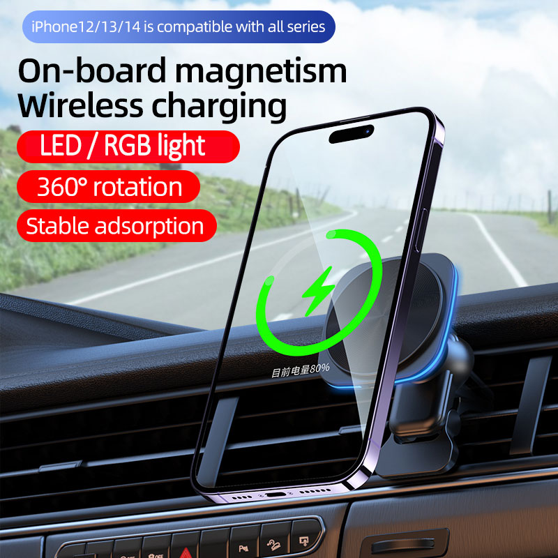 Support de charge rapide magné - Wireless Car Charger Mount Fast Charging avis et prix