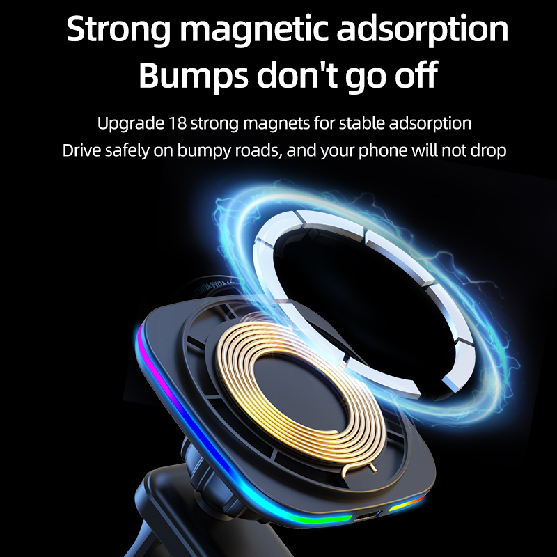 Support de charge rapide magné - Wireless Car Charger Mount Fast Charging avis et prix