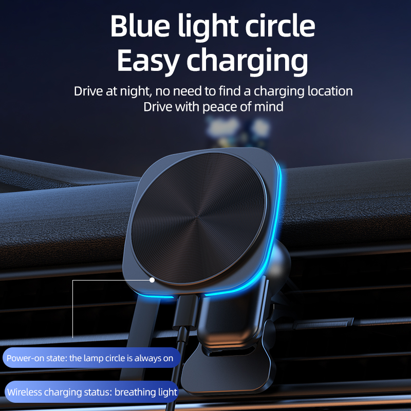Support de charge rapide magné - Wireless Car Charger Mount Fast Charging avis et prix