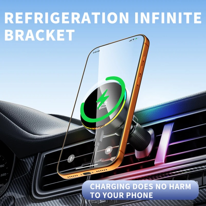 Support de chargeur magnétique - Wireless Car Charger Mount Fast Charging avis et prix