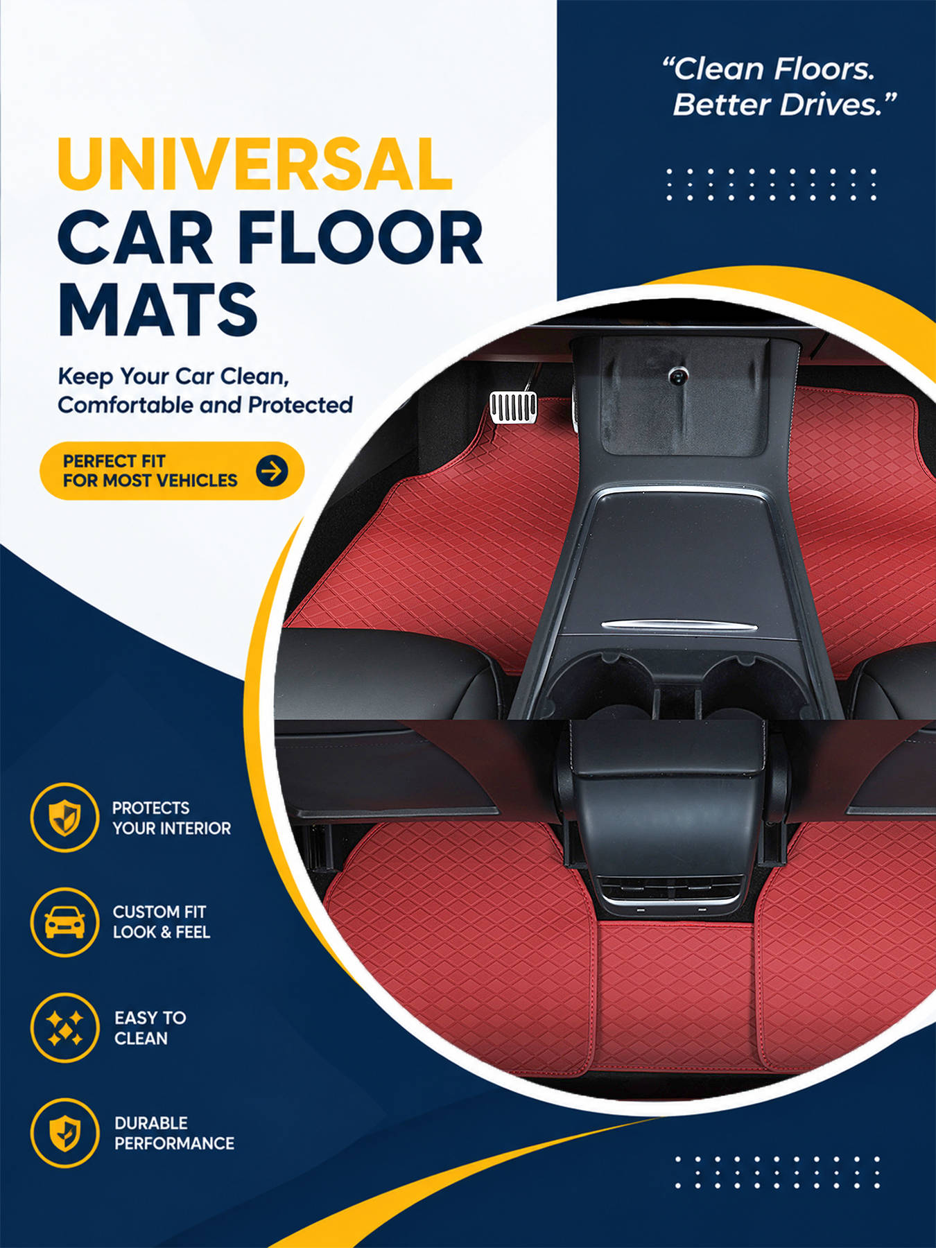 Ensemble complet de tapis de s - Car Floor Mats Universal Waterproof Leather avis et prix