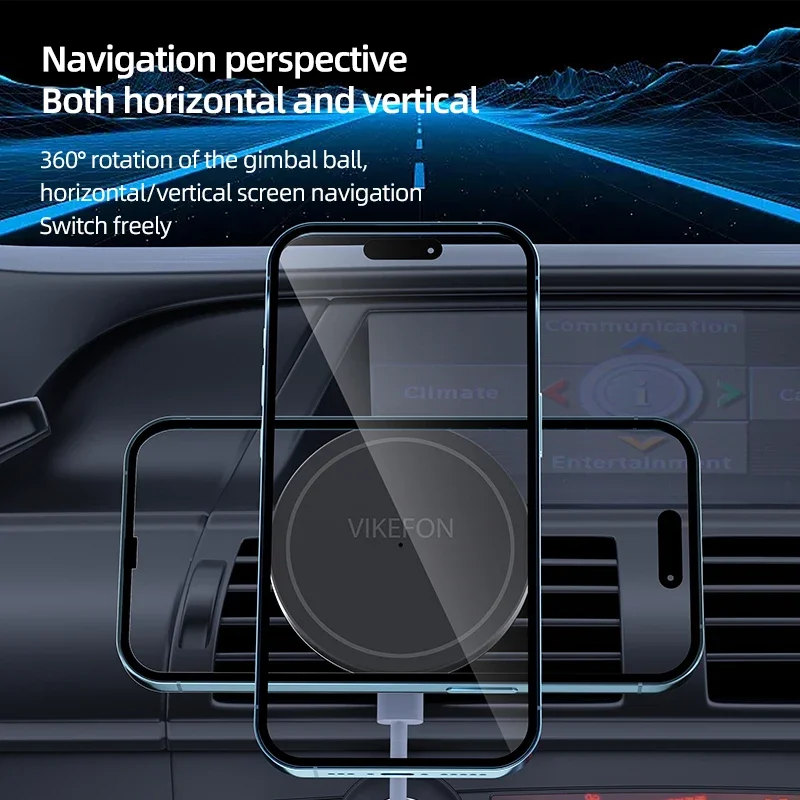 Support de téléphone pour char - Wireless Car Charger Mount Fast Charging avis et prix
