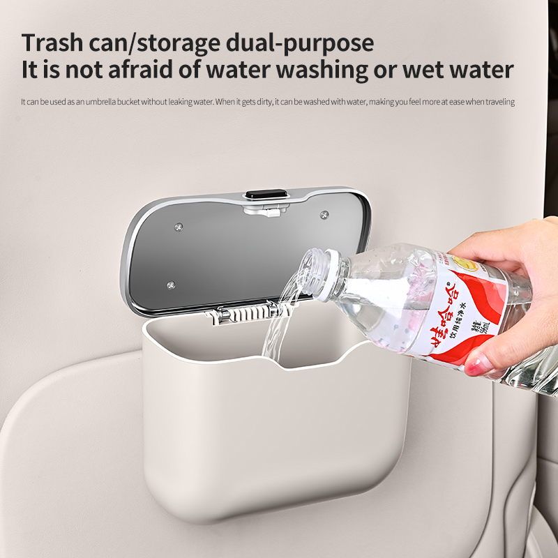 Poubelle de voiture avec couve - Waterproof Car Trash Can With Lid avis et prix