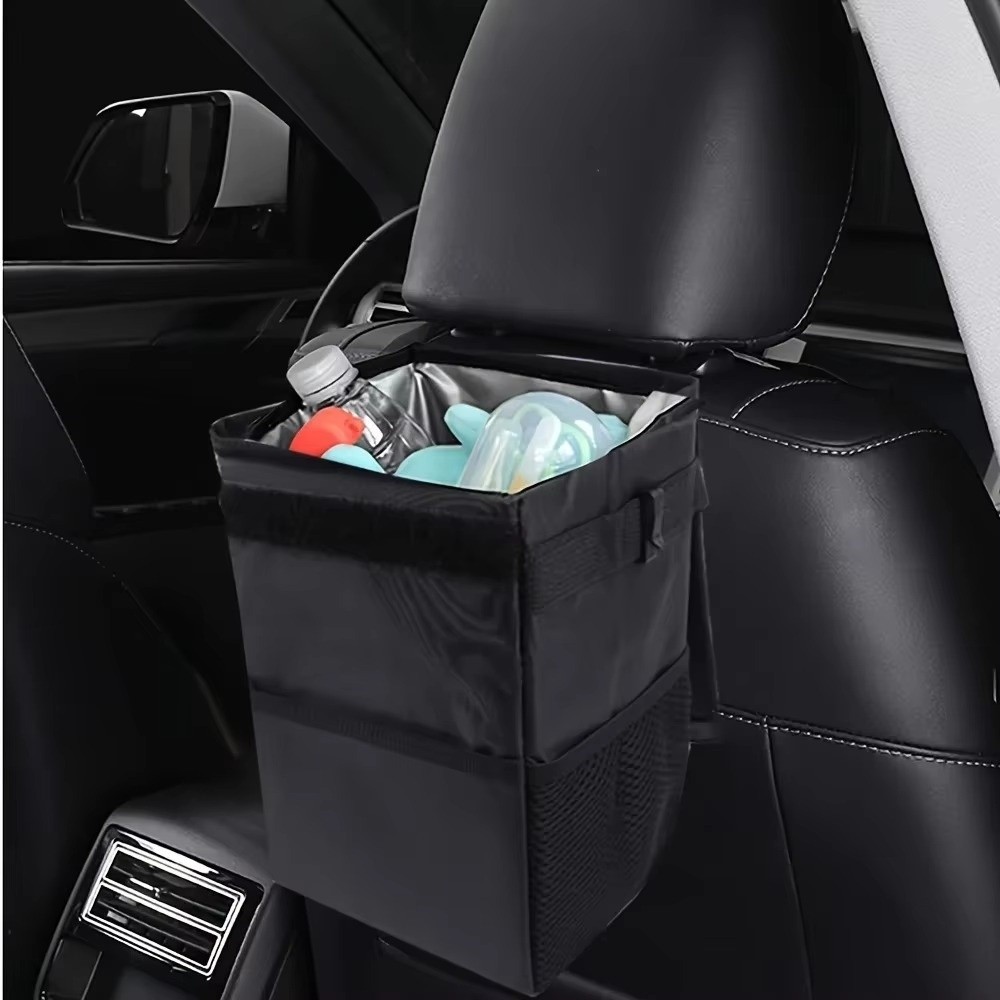 Poubelle de voiture pliable av - Waterproof Car Trash Can With Lid avis et prix