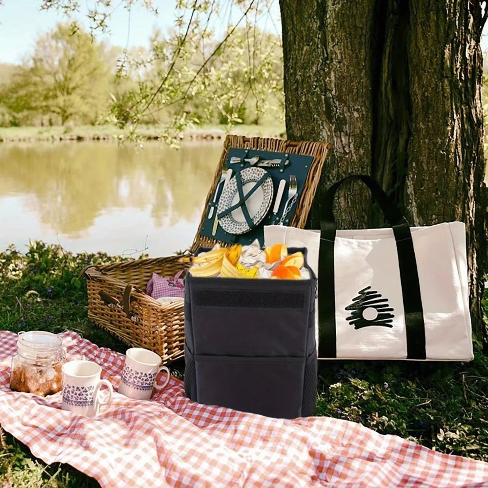 Poubelle de voiture pliable av - Waterproof Car Trash Can With Lid avis et prix